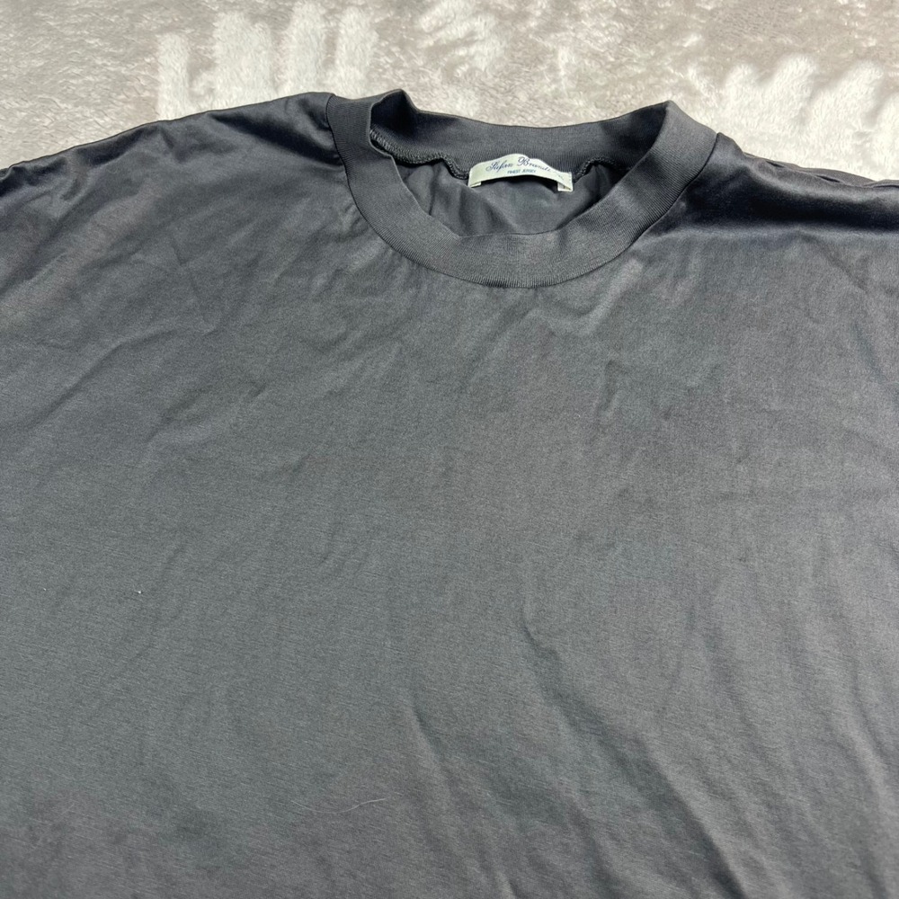 Stefan Brandt Mens XL T-Shirt Gray Finest Jersey Handmade Cotton Short Sleeve